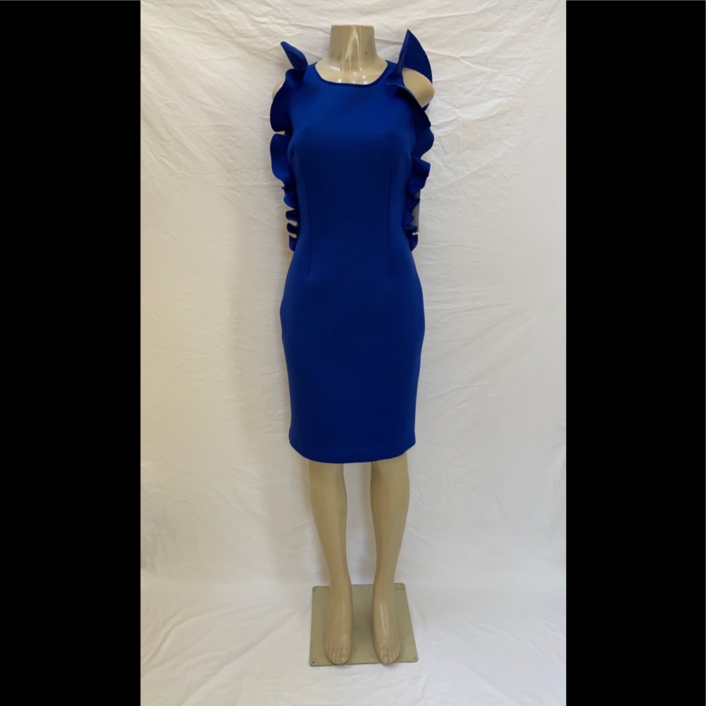 NWT Nero By Jatin Varma Size 8 Ruffled Scuba Dress